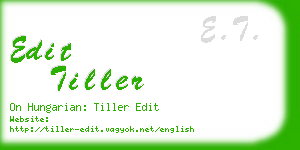 edit tiller business card